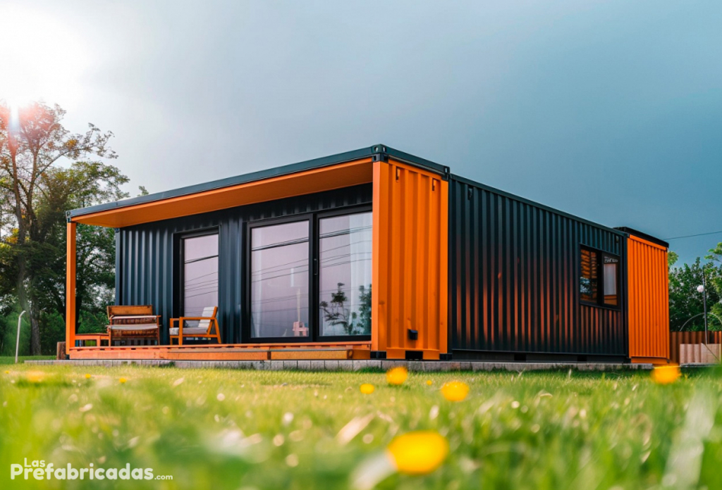Casa Moderna hecha con varios contenedores marítimos