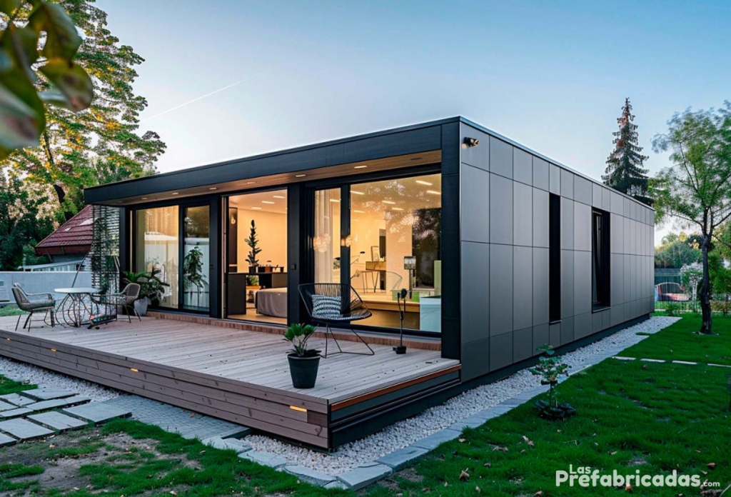 Casa Modular de diseño Moderno con Jardín Exterior