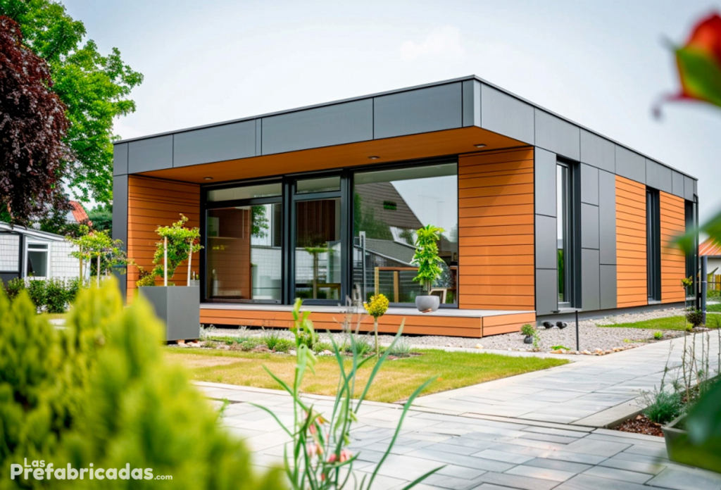 Vivienda prefabricada construida en acero con recubrimiento exterior