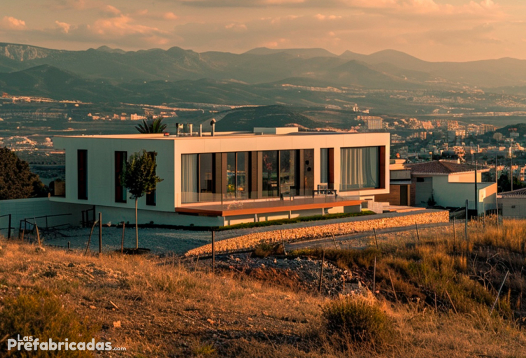 Casa prefabricada en hormigón como material principal