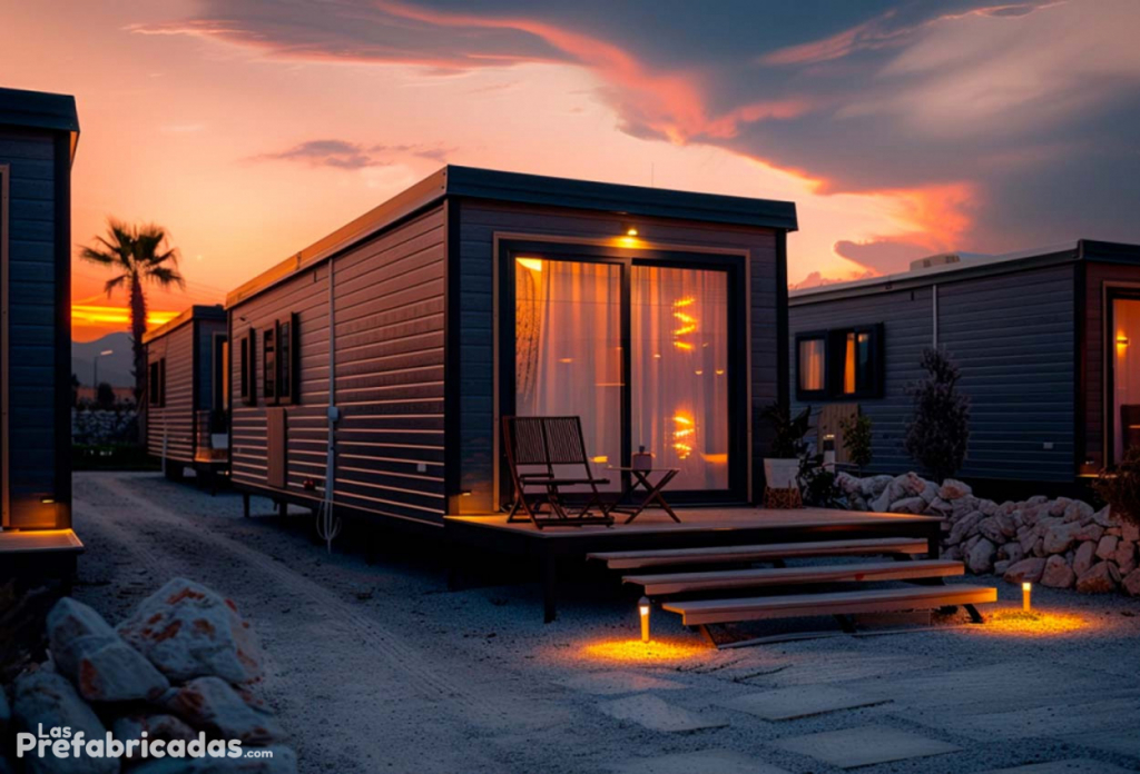 Alojamientos en camping hechos con casas móviles