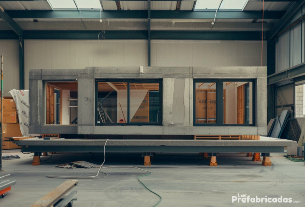Fabricación de casa modular en hormigón